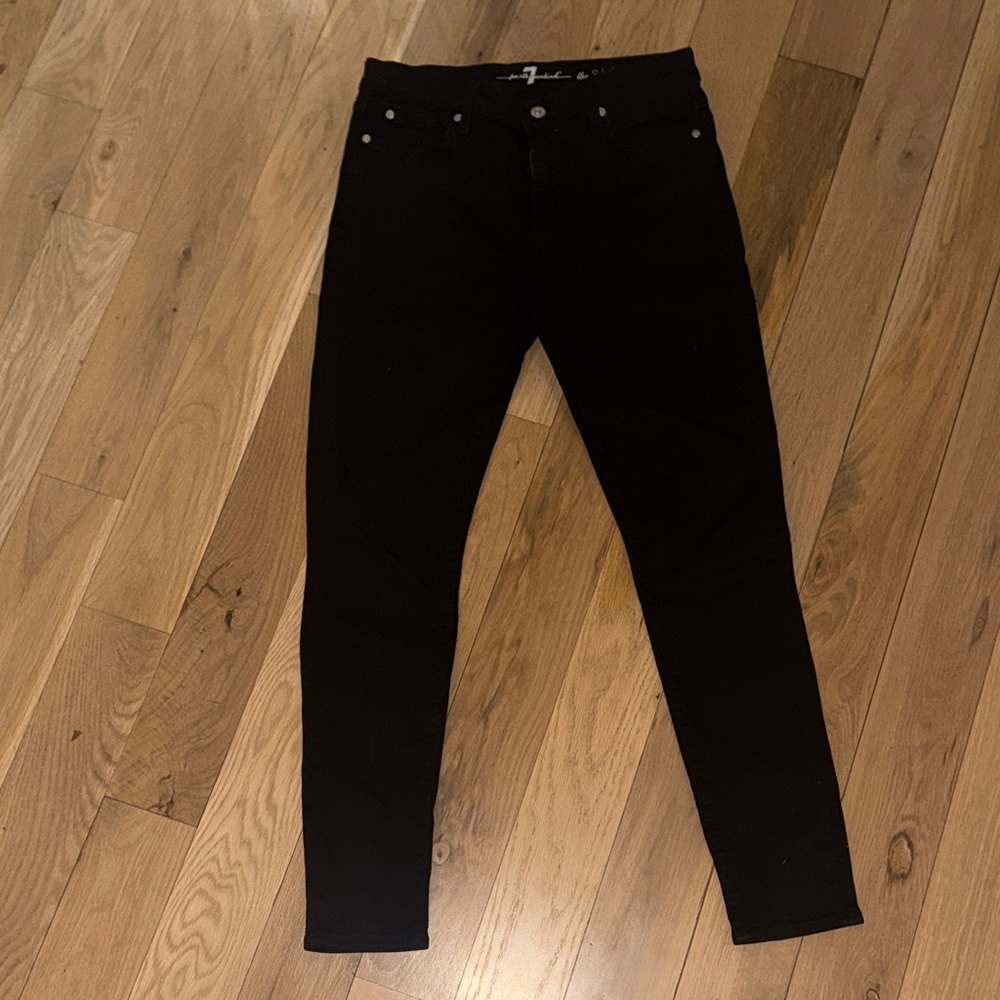 7 For All Mankind Black Skinny Jeans